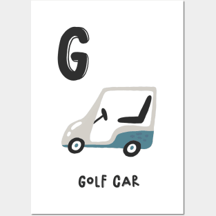 G for Golf Car Posters and Art